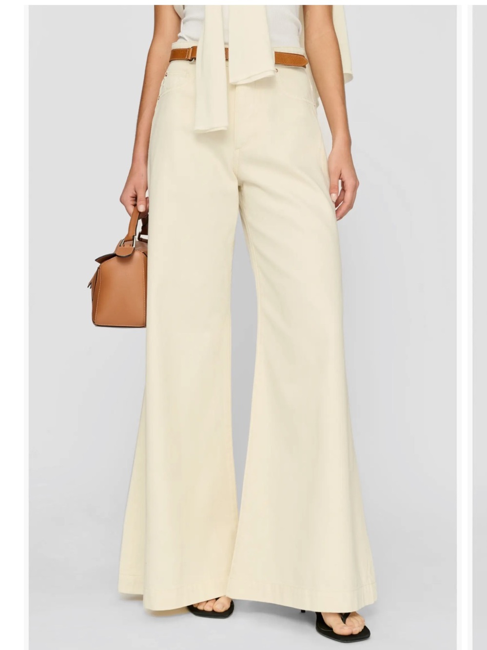Dl1961 Women's Lucila Ultra Wide Leg High Rise Jeans Wide-Leg Cream Women's Jean